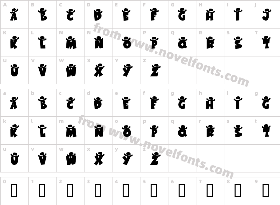 KR Western Wear 1Character Map