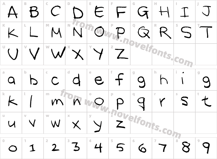 KSAFONTCharacter Map