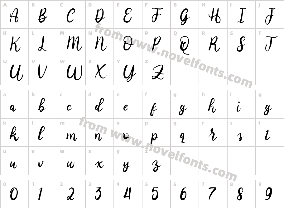 Hedon RegularCharacter Map