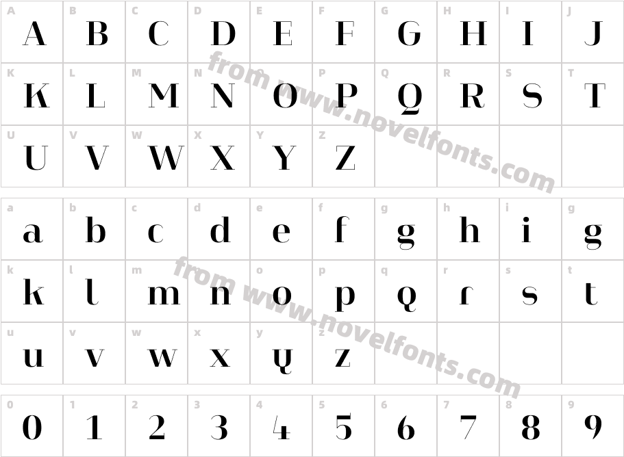Heimat Didone 12 BoldCharacter Map