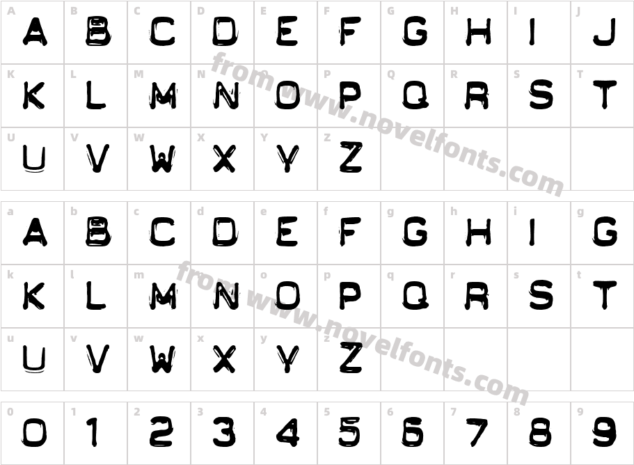 KWALITEITCharacter Map