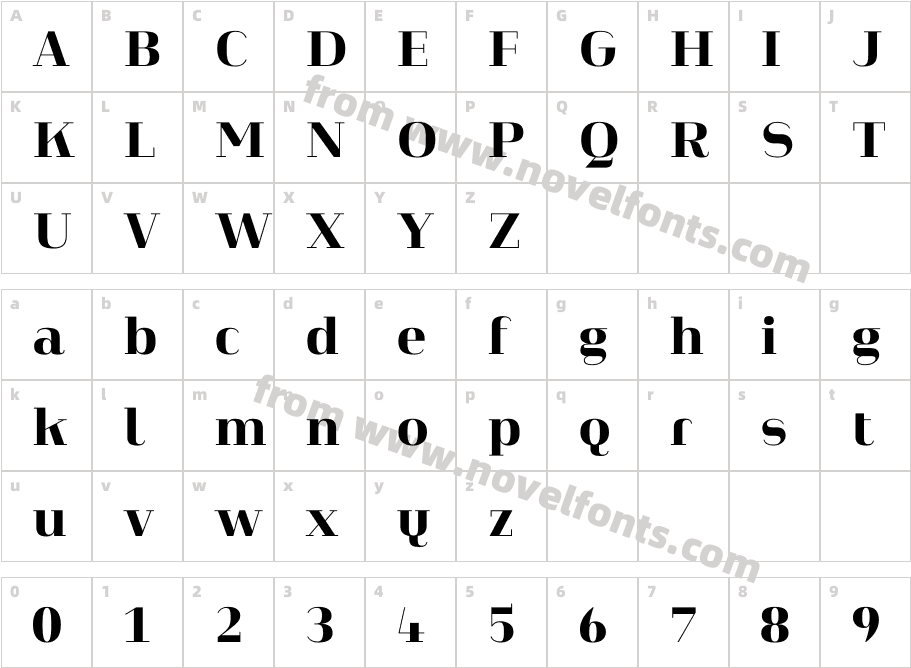 Heimat Didone 18 Extra BoldCharacter Map