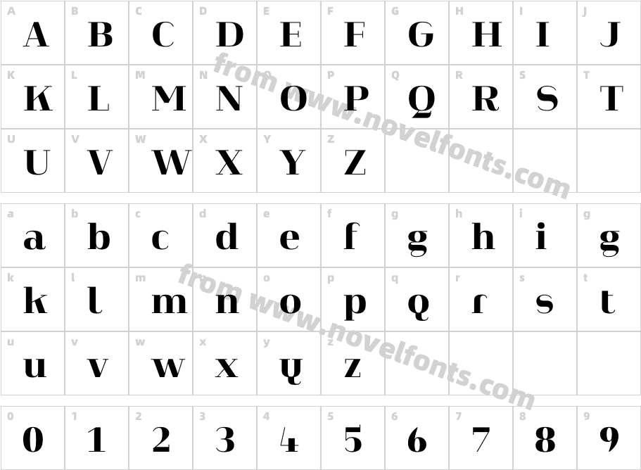 Heimat Didone 20 Extra BoldCharacter Map