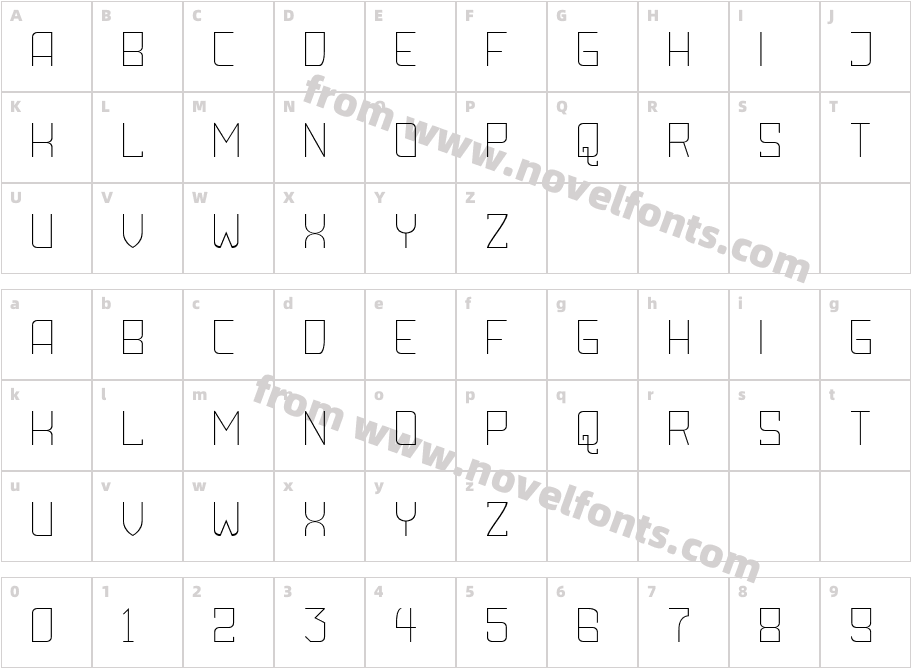 Amboss ExtraLight RoundedCharacter Map