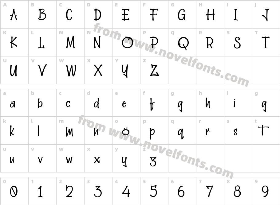 Hellobello2Character Map