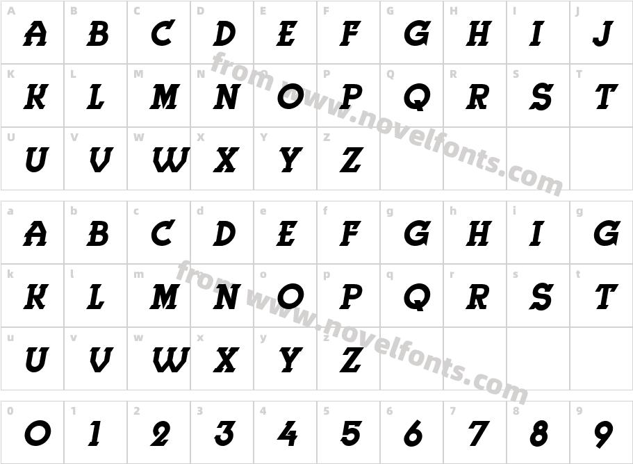 Herne ItalicCharacter Map