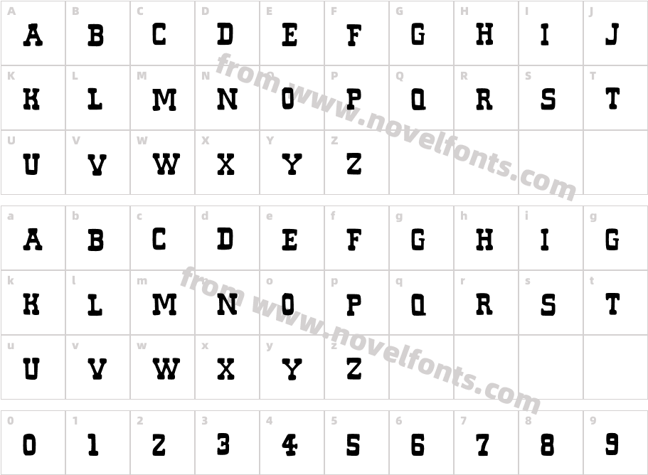 HickoryCharacter Map