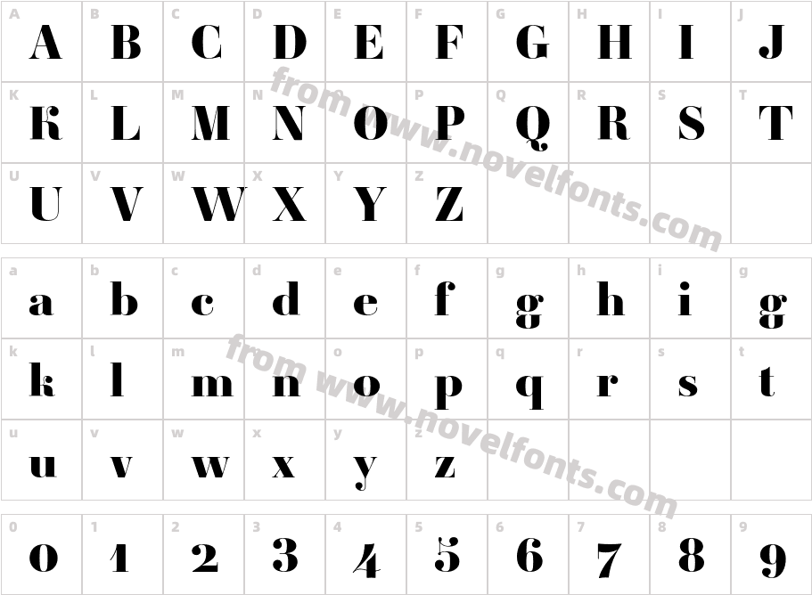 Ambroise-BoldCharacter Map