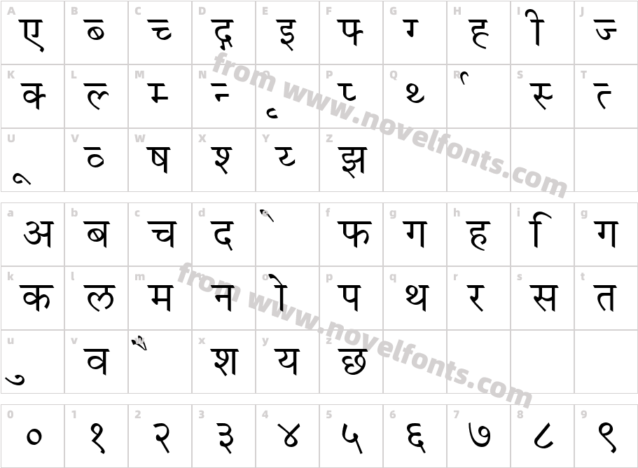 Hindi VijayCharacter Map