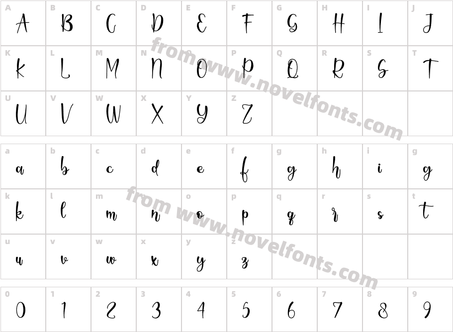 Holidate Personal UseCharacter Map