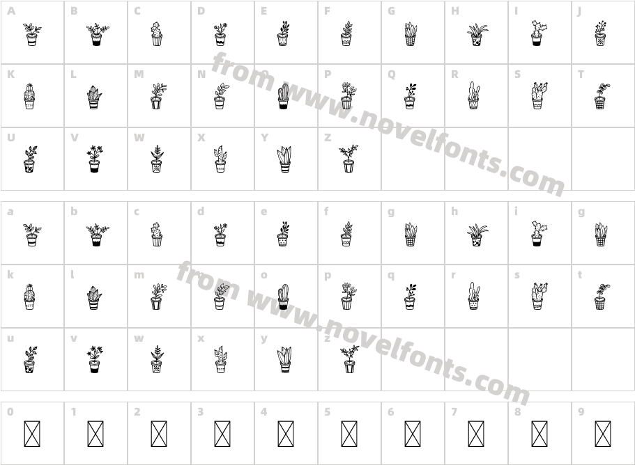 Home Plants RegularCharacter Map