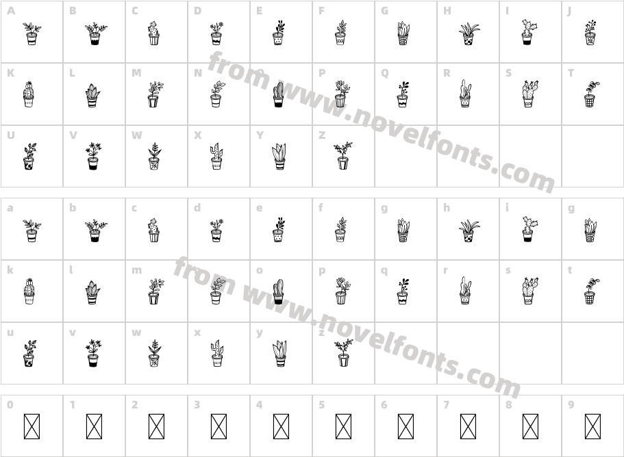 Home Plants RegularCharacter Map