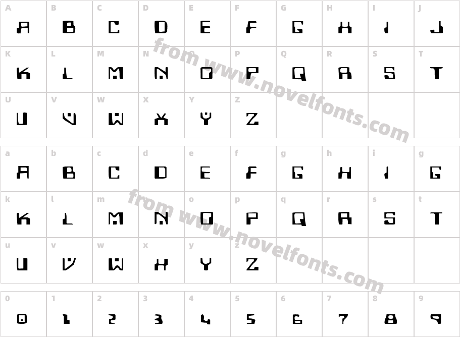 Homemade Robot ExpandedCharacter Map