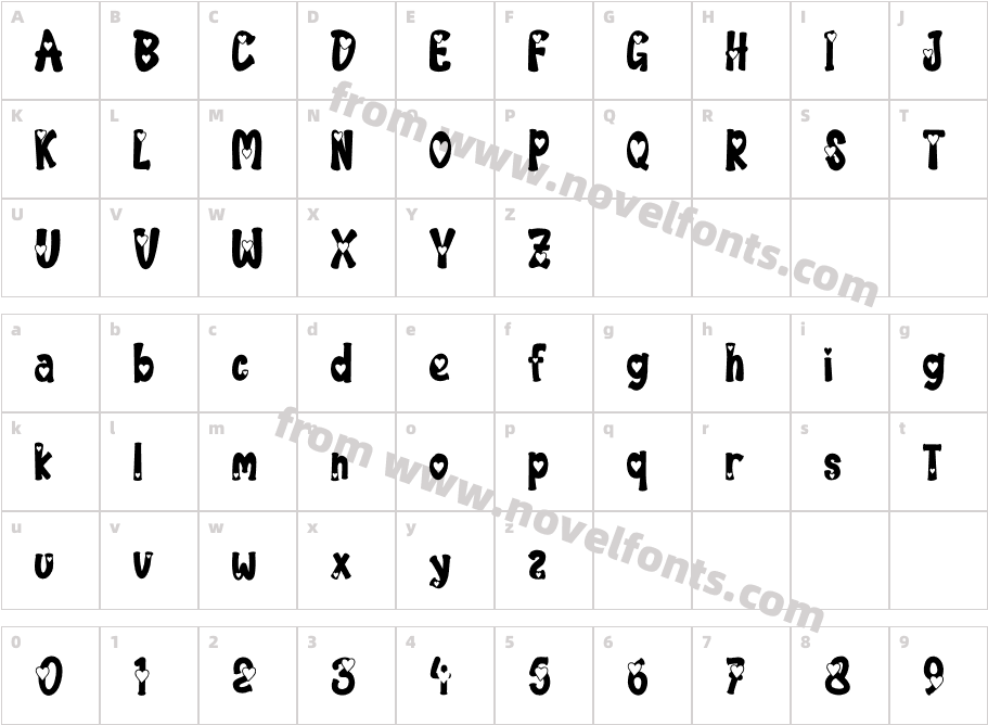 Honey Chritsmas Personal UseCharacter Map