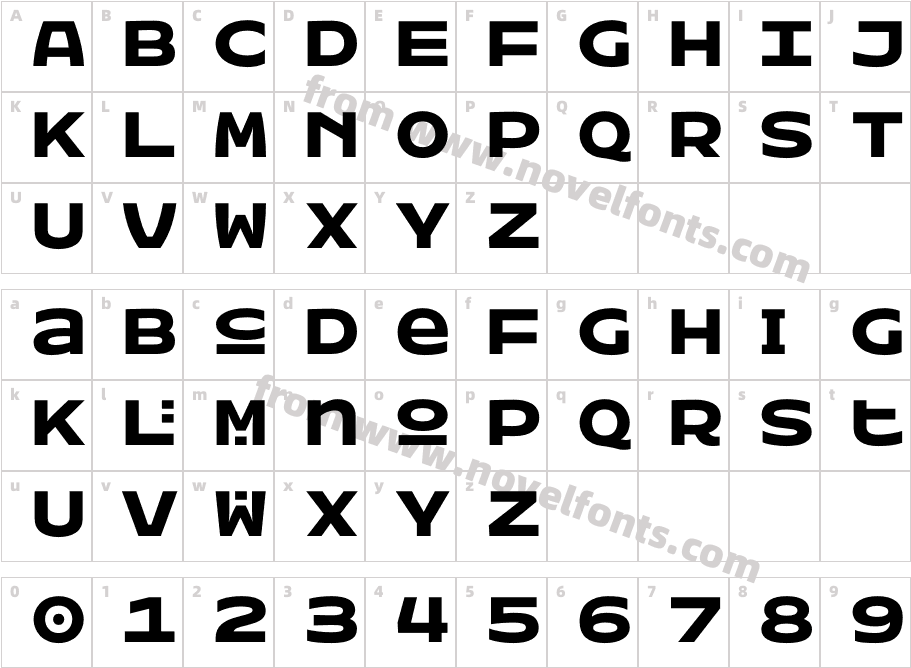 Hothouse TD Bold RegularCharacter Map