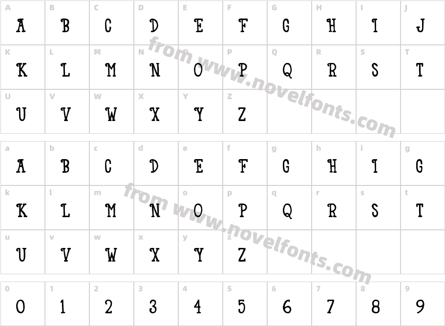 HoudenCharacter Map
