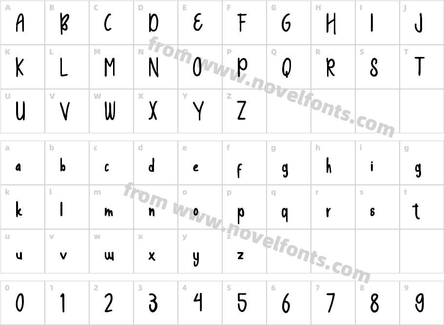 House Home RegularCharacter Map