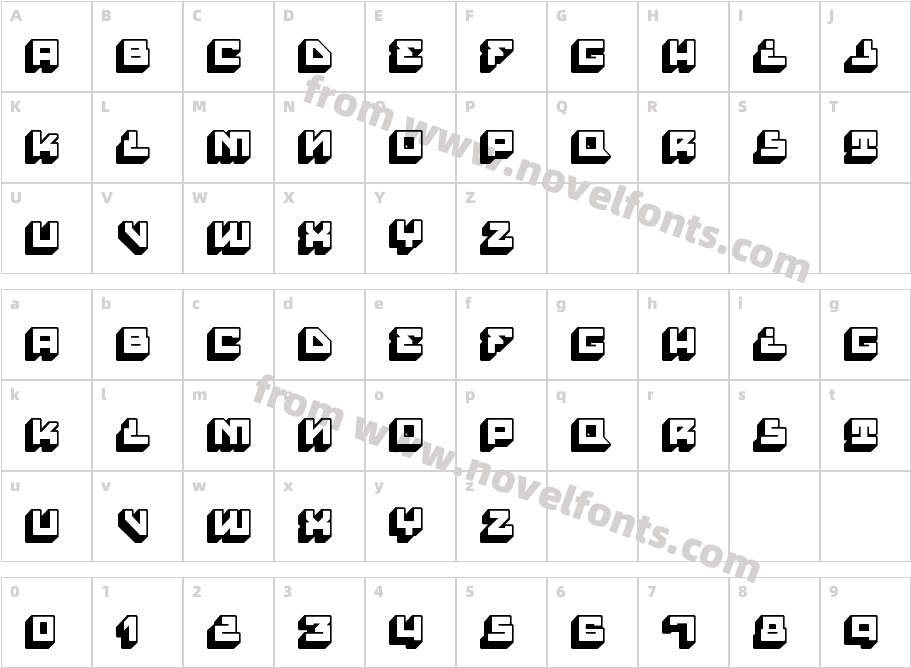 House Paint Slab RegularCharacter Map