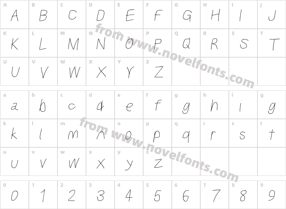 Kabina Medium ObliqueCharacter Map