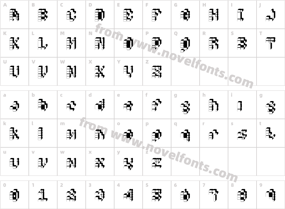 Hypercell HelixCharacter Map