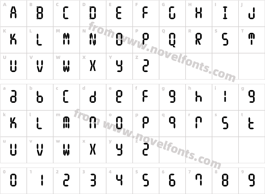 IONA Regular4Character Map