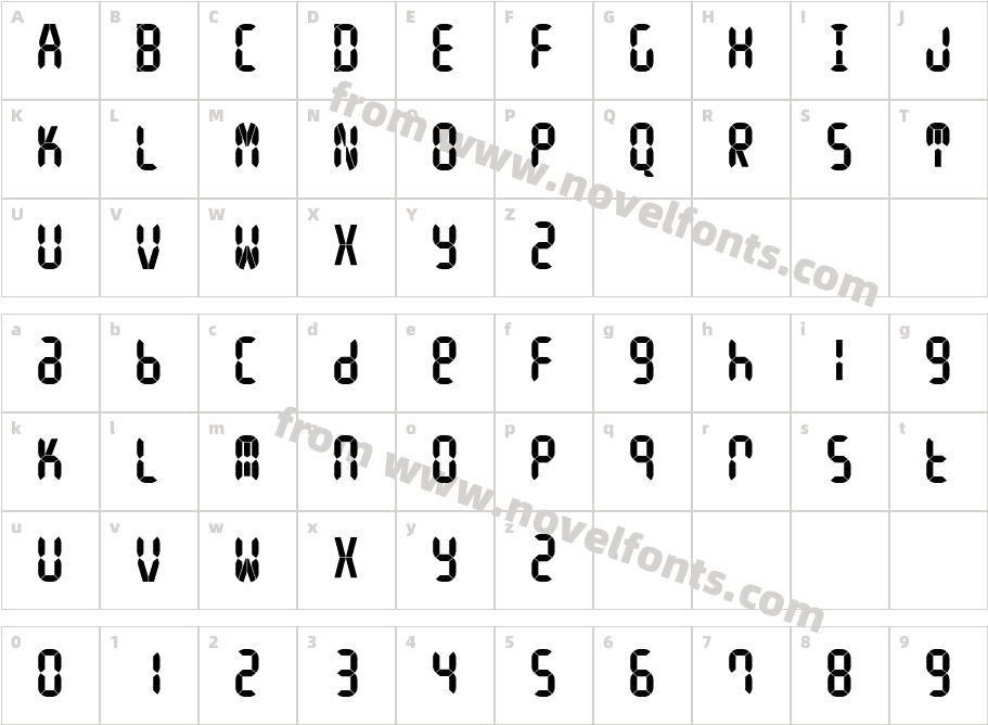 IONA Regular7Character Map