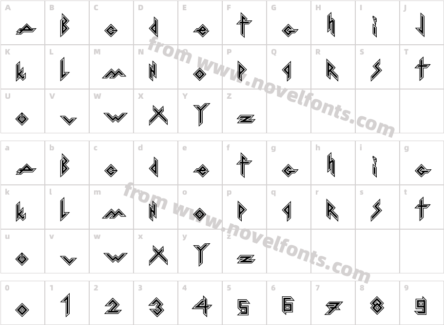 IRON H METALCharacter Map