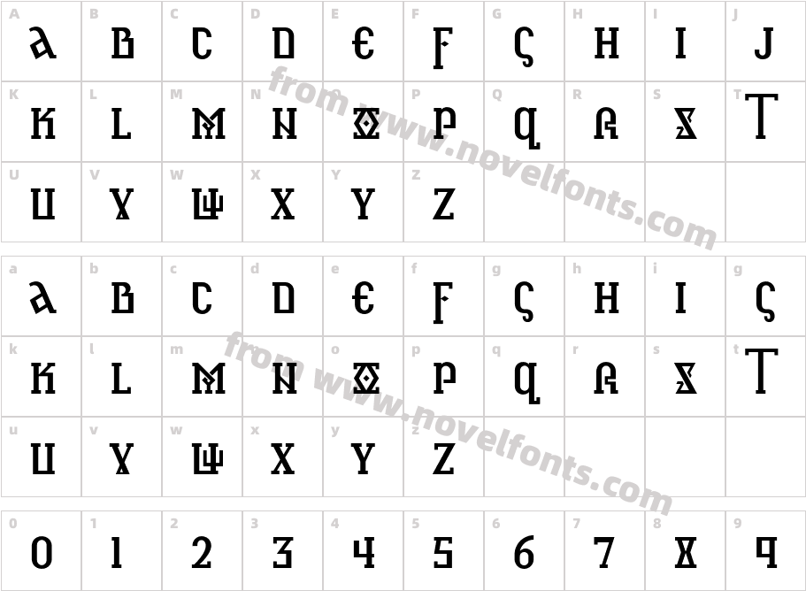 Infidel BCharacter Map