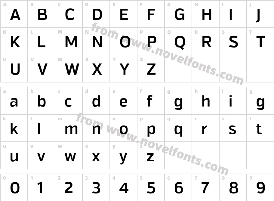 Itoya MediumCharacter Map