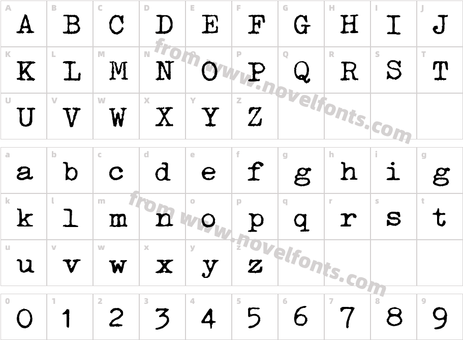 JMH Hermes3000 RegularCharacter Map