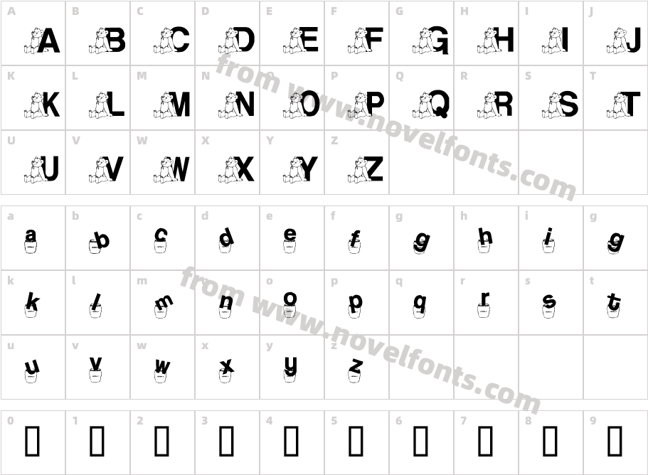 JNKBEAR2Character Map