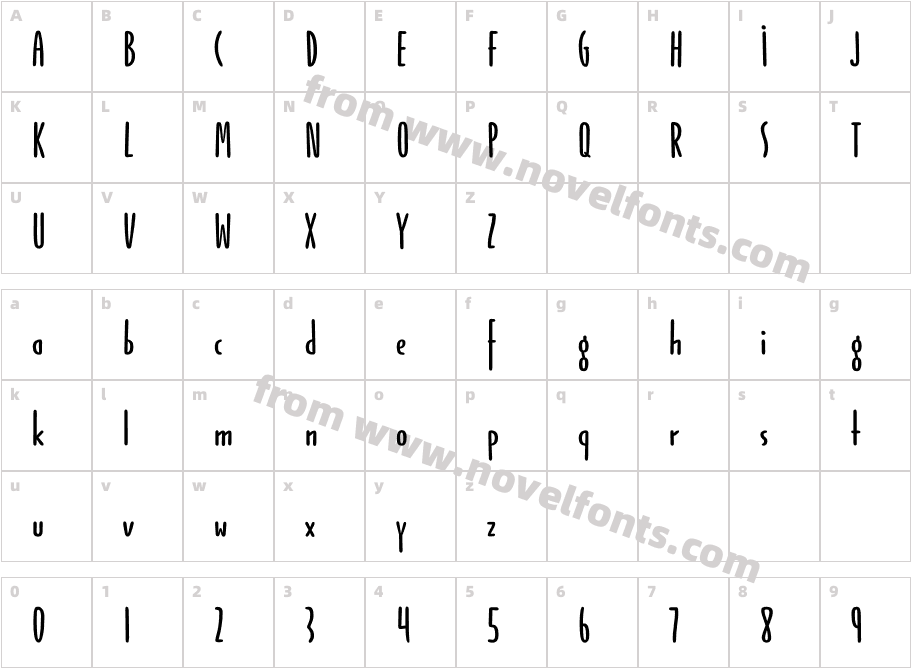 Jabana Alt Bold BoldCharacter Map