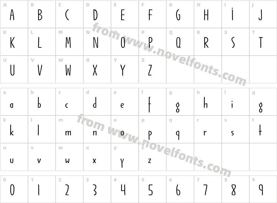 Jabana Alt Wide Regular RegularCharacter Map