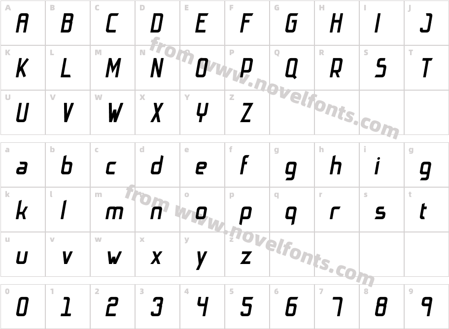 Johann Black ItalicCharacter Map