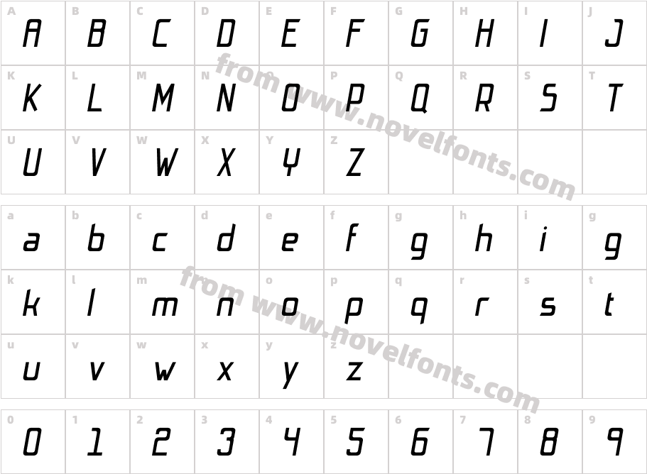 Johann Bold ItalicCharacter Map