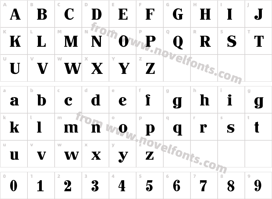 John HancockCP MediumCharacter Map