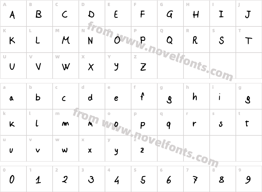 JohnsonscriptCharacter Map