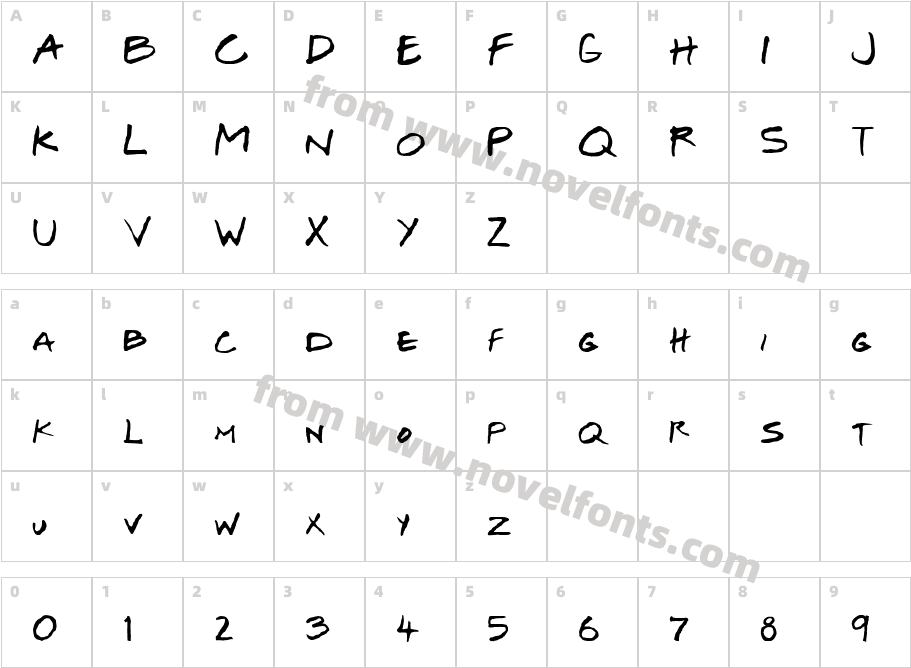Josef Xuereb's Friends Bold ItalicCharacter Map