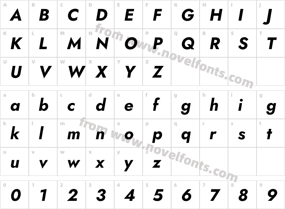 Jost-700-BoldItalicCharacter Map