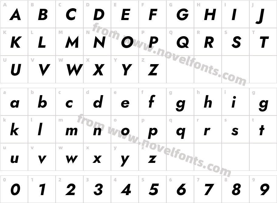 Jost-700-BoldItalicCharacter Map