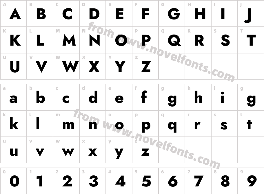 Jost-800-HevyCharacter Map