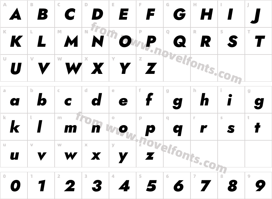 Jost-900-BlackItalicCharacter Map