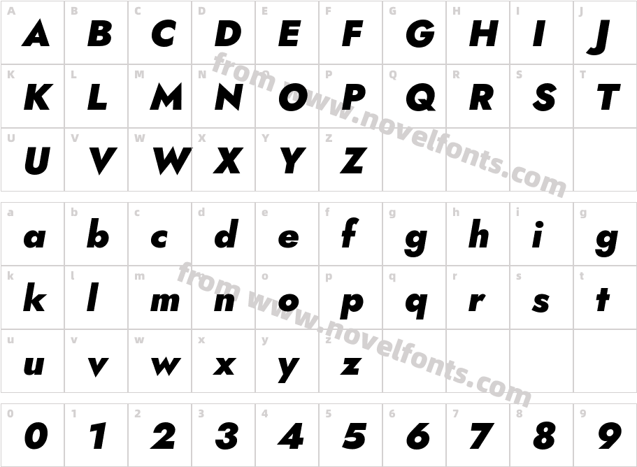Jost-900-BlackItalicCharacter Map