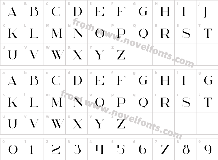 Journee RegularCharacter Map