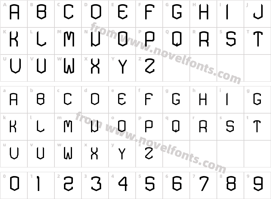 KARDONTYPECharacter Map