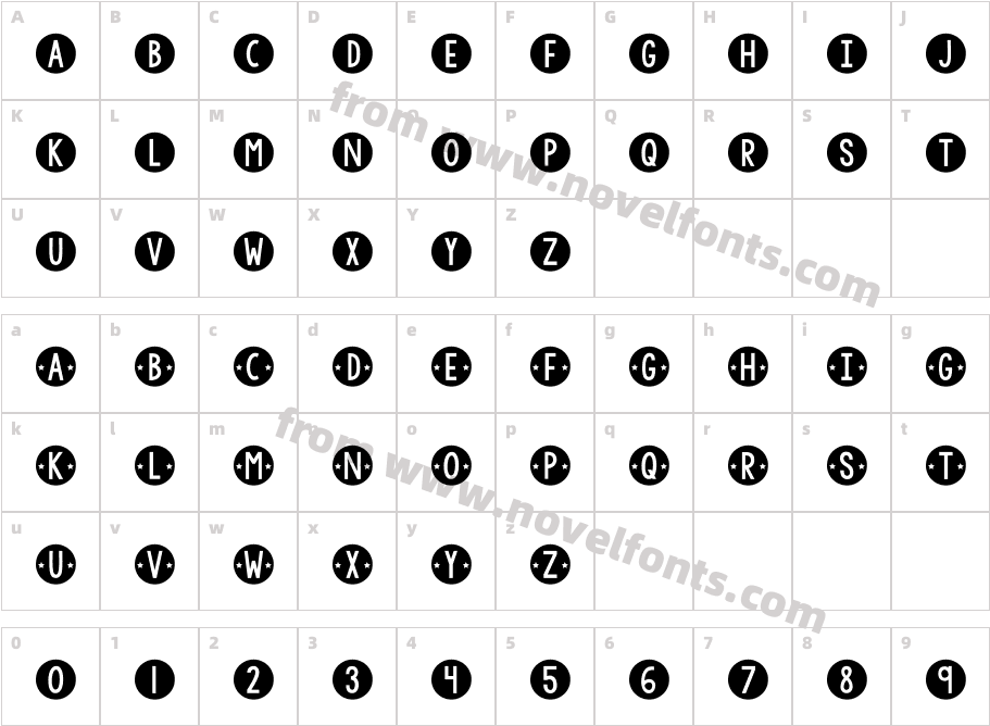 KG Counting StarsCharacter Map