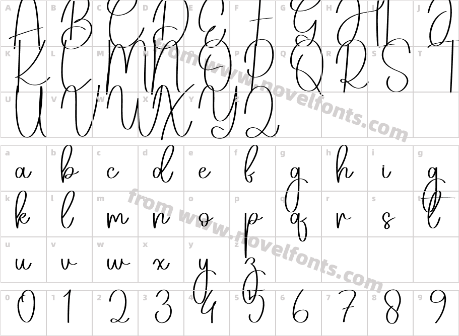Kailay RegularCharacter Map