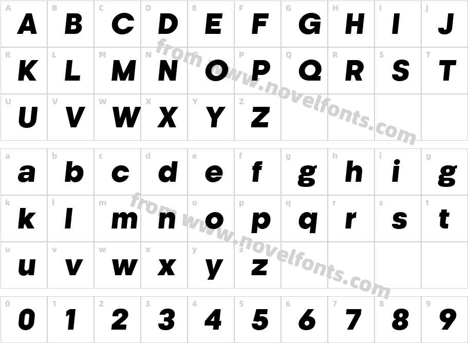 Kamerik205 Regular 7Character Map