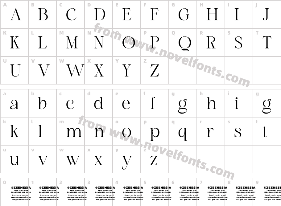 Kaobe Personal Use OnlyCharacter Map