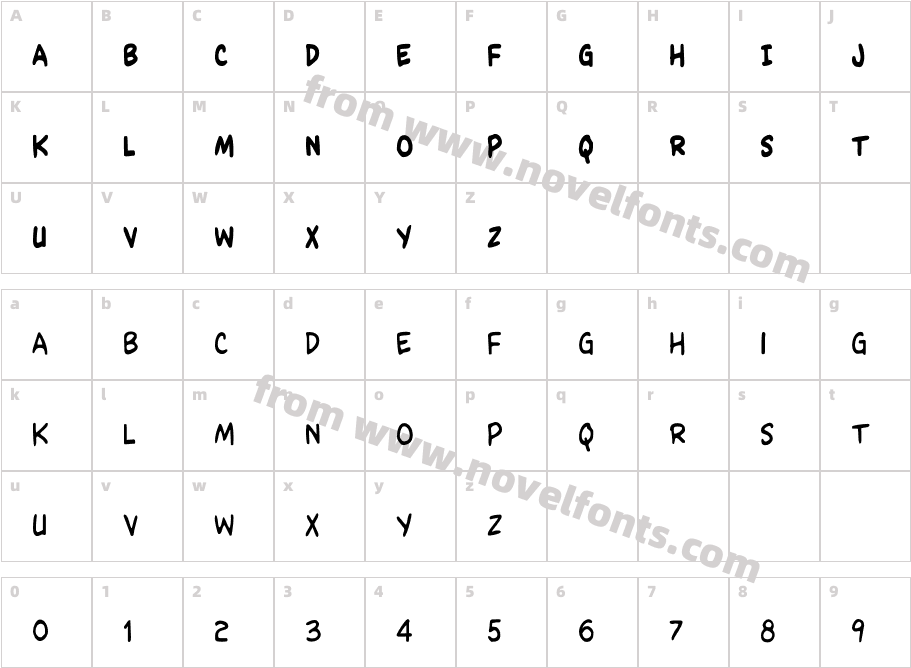 Kangaroo Court CondensedCharacter Map